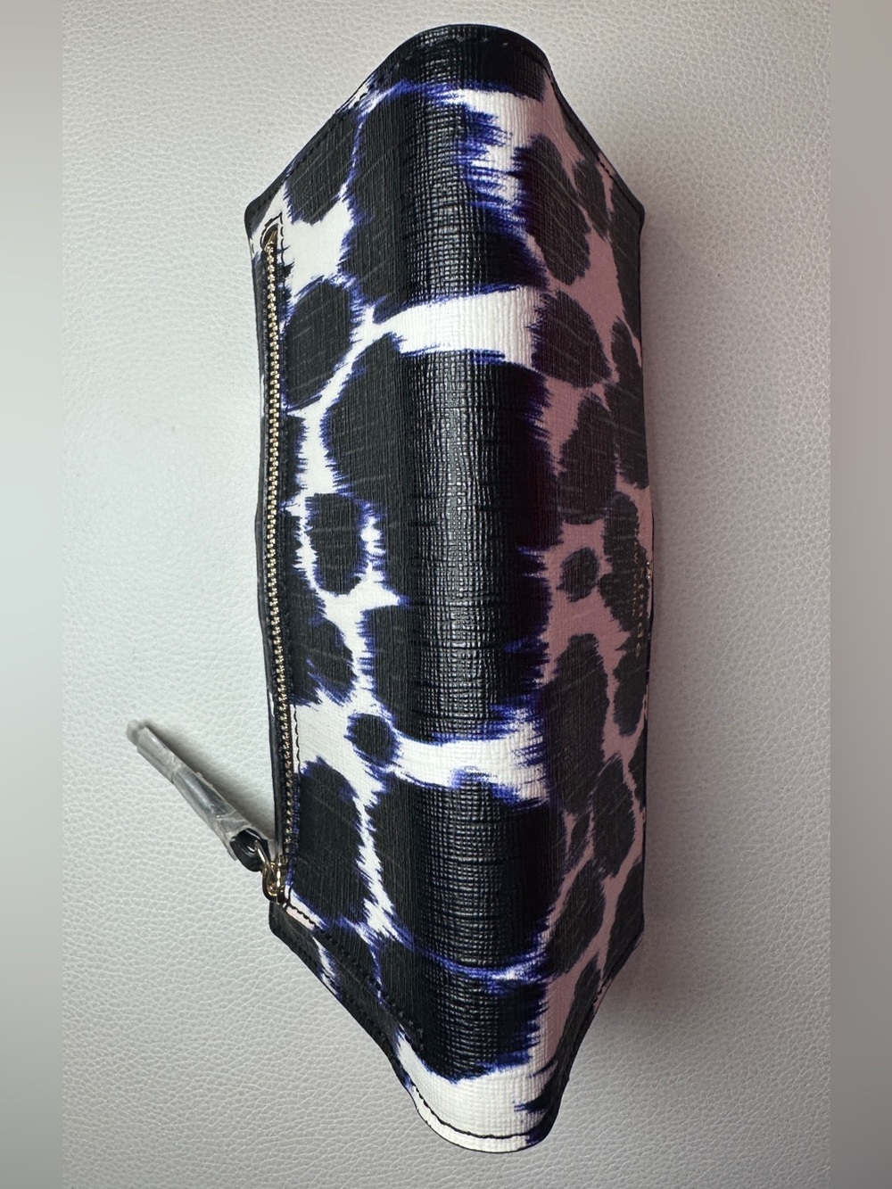 Kate Spade Blue Black Ikat Print Stacy Wallet Bifold Zip Coin Purse - NWT - Picture 6 of 6